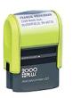 2000 PLUS Dual-Pad Printer 20 - Small Neon Green-Yellow Self-Inking Stamp  9/16in. x 1-1/2in. Since 1963 making a Great Impression for you.