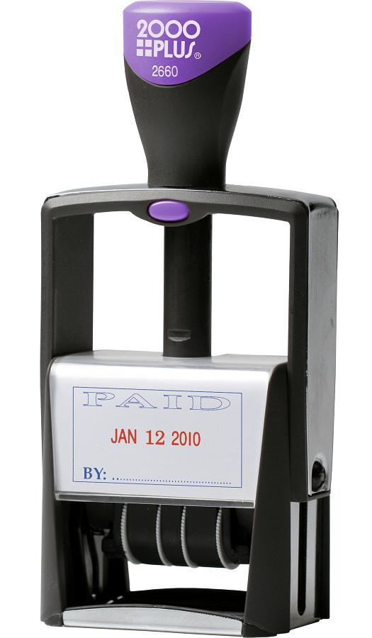 2000 Plus 2660 heavy duty Date stamp with built in spare pad